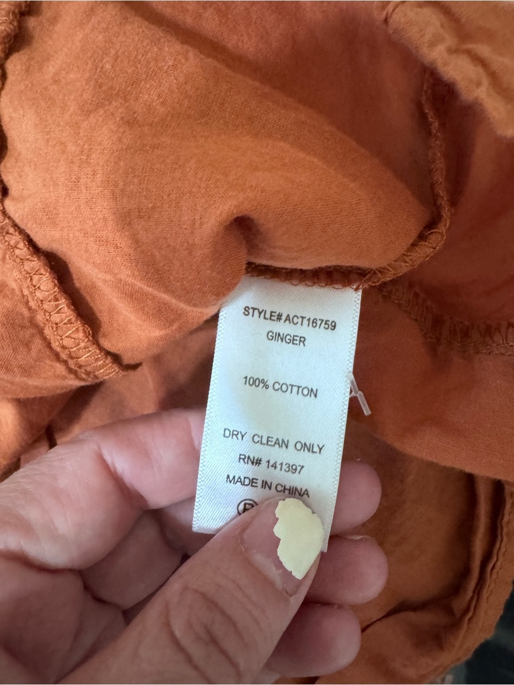 Astr Rust Ruffle-Trim Button Front Blouse - Picture 7 of 7